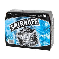 Smirnoff Ice Double Black Lemon 7% 10 Pack Bottles