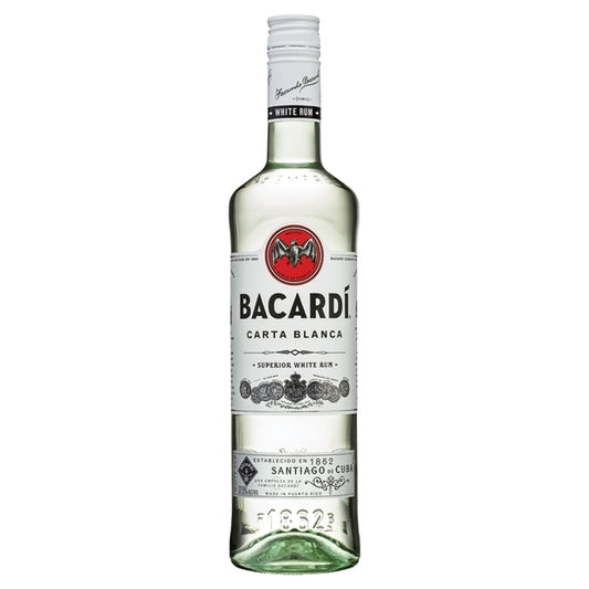 BACARDI CARTA BLANCA RUM  6*1000 MLS