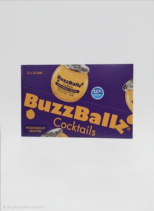 BUZZBALLZ PASSIONFRUIT MARTINI 13.5% 200 MLS 12 PK