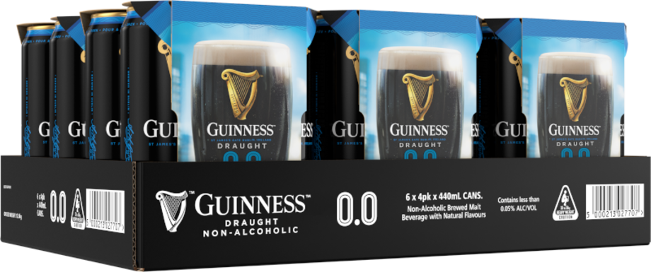 GUINNESS ZERO 6*4 PK 440 MLS CANS