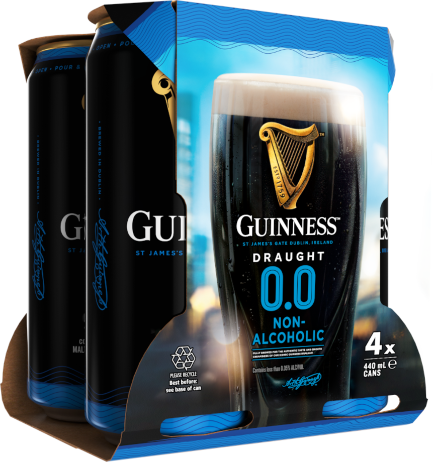 GUINNESS ZERO 4 PK 440 MLS CANS