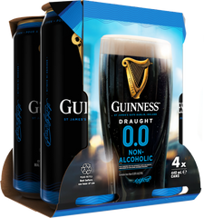 GUINNESS ZERO 4 PK 440 MLS CANS
