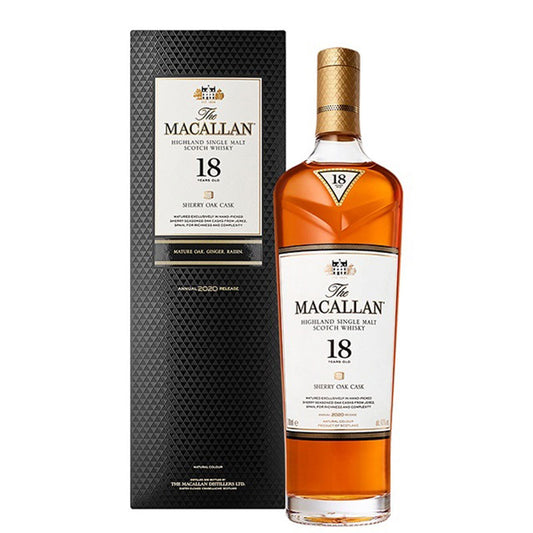 MACALLAN 18YO SHERRY OAK SINGLE MALT WHISKY GB 700ML 2022 EDITION