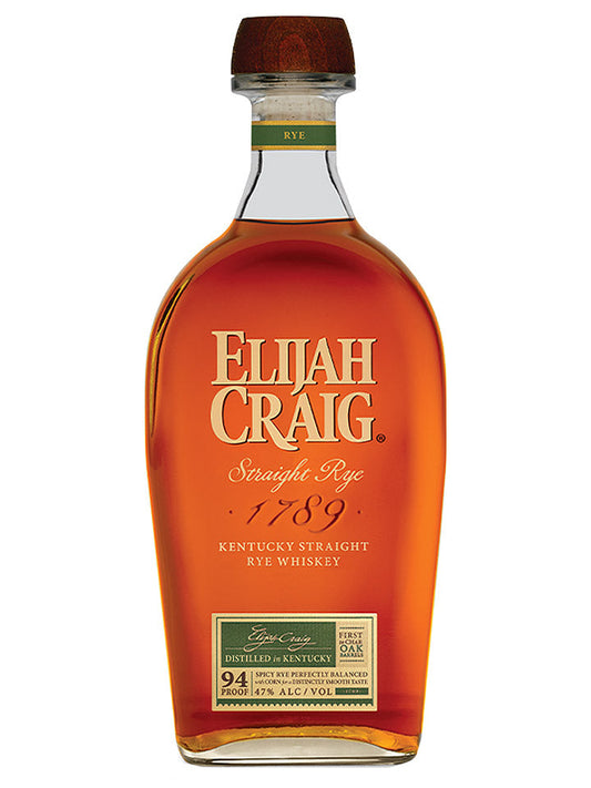 ELIJAH CRAIG KENTUCKY STRAIGHT RYE WHISKEY 750 MLS