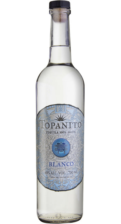 TOPANITO BLANCO 100% AGAVE TEQUILA 700 MLS