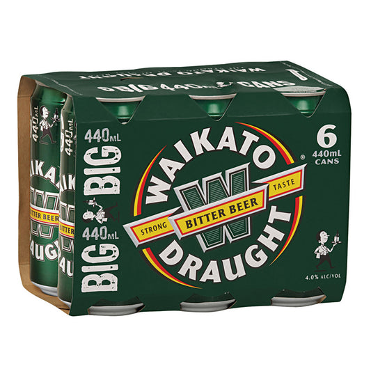 Waikato Draught Cans 6x440ml