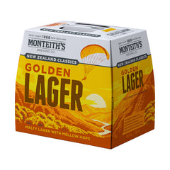 Monteith's New Zealand Classics Golden Lager Bottles 12x330ml