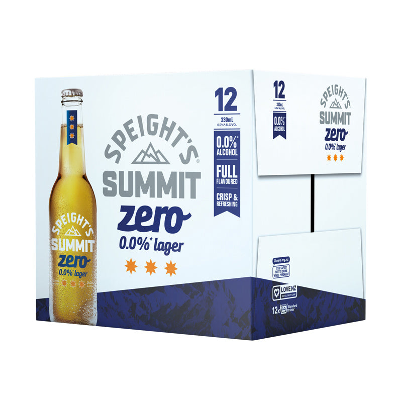 Speight's Summit Zero 0.0% Lager Bottles 12x330ml