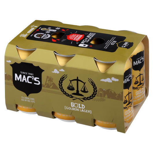 Mac's Gold All Malt Lager Cans 6x330ml