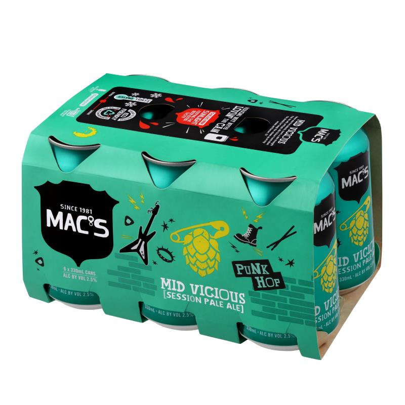 Mac's Mid Vicious Session Pale Ale Cans 6x330ml