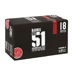 BARREL 51 5% BOURBON N COLA 18PK BOTTLES 330ML