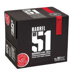 BARREL 51 5% BOURBON N COLA 12PK BOTTLES 330ML