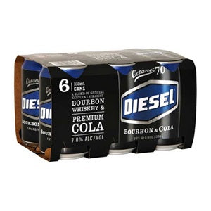 DIESEL 7% BOURBON AND COLA 6PK CANS 330ML