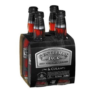 GENTLEMAN JACK N COLA 4PK BTLS 330ML