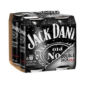 JACK DANIELS DOUBLE JACK 6.9% 4PK CANS 375ML