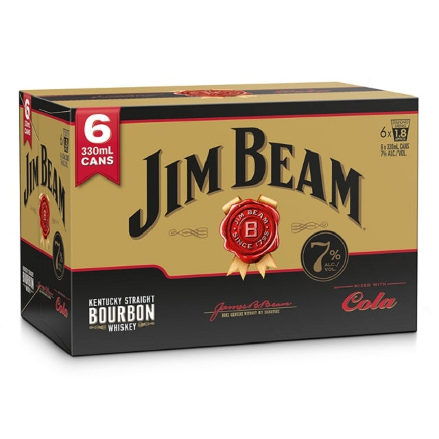 JIM BEAM GOLD 7% 6PK CANS 330ML