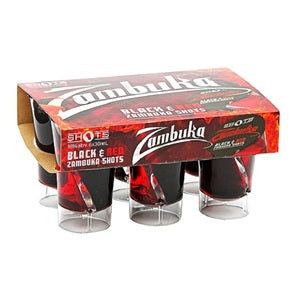 SHOTS ZAMBUCA BLACK N RED 6PK 30ML