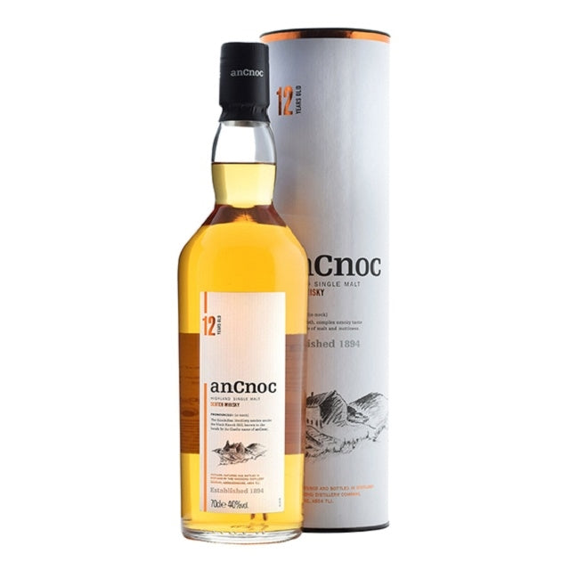 ANCNOC 12YO HIGHLAND SINGLE MALT SCOTCH WHISKY 700ML