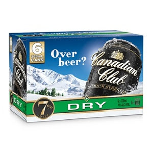 CANADIAN CLUB N DRY 7% 6PK CANS 330ML