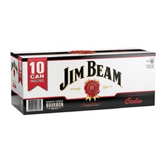 JIM BEAM BOURBON & COLA 10PK CANS 330ML