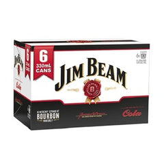 JIM BEAM BOURBON & COLA 6PK CANS 330ML