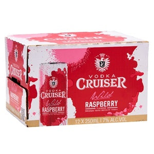 CRUISER 7% RASPBERRY 12PK CANS 250ML