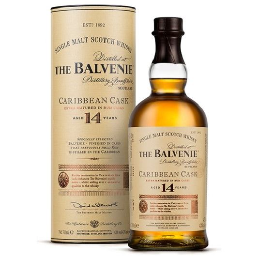 BALVENIE CARRIBEAN CASK SELECTION 14YO 700ML GB