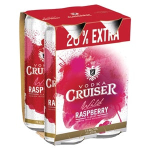 CRUISER 7% RASPBERRY 4PK BIG CANS 300ML