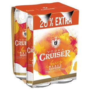 CRUISER MANGO RASPBERRY 4PK BIG CANS 300ML