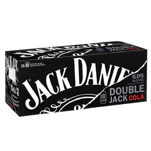 JACK DANIELS DOUBLE JACK 6.9% & COLA 10PACK CANS 330ML