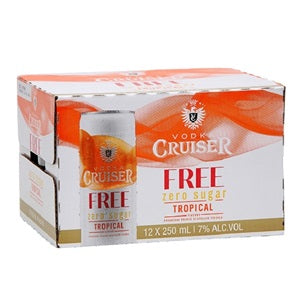 CRUISER 7% ZERO SUGAR TROPICAL 12PK CANS 250ML