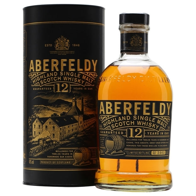 ABERFELDY 12YO SINGLE MALT SCOTCH WHISKY GIFT BOX 700 MLS
