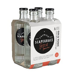 SCAPEGRACE GIN N TONIC 4PACK BOTTLES 250ML