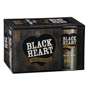 BLACK HEART 7% DARK RUM & COLA 12PK CANS 250ML