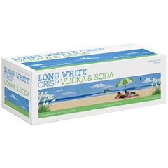 LONG WHITE CRISP LIME VODKA 10PK CANS 320ML