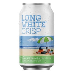 LONG WHITE CRISP LIME VODKA 10PK CANS 320ML