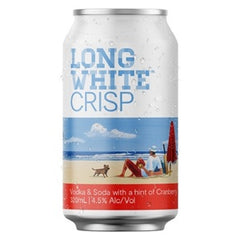 LONG WHITE CRISP VODKA CRANBERRY 4.5% 10PK CANS 320ML