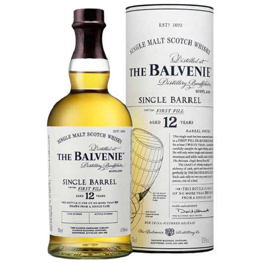 BALVENIE 12YO SINGLE BARREL SINGLE MALT SCOTCH WHISKY 700ML