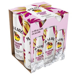 MALIBU PASSIONFRUIT 4PK CANS 250ML