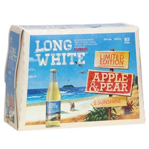 LONG WHITE VODKA APPLE & PEAR 10PK BOTTLES 320ML