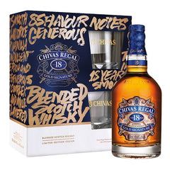 CHIVAS REGAL 18YO SCOTCH WHISKY 700ML + 2 GLASSES GIFT PACK