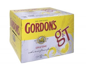 GORDONS G&T 7% 12PK CANS 250ML