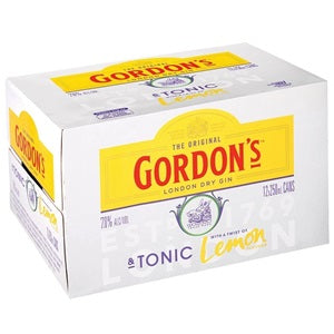 GORDONS G&T 7% 12PK CANS 250ML