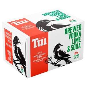 TUI VODKA LIME AND SODA 7% 12PK CANS 250ML