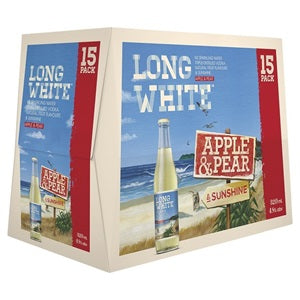 LONG WHITE APPLE&PEAR 15PK BOTTLES 320ML