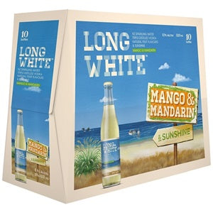 LONG WHITE MANGO MANDARIN 10PACK BOTTLES 320ML