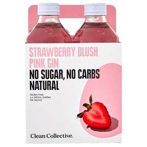 CLEAN COLLECTIVE PINK GIN 4PK BOTTLES 300ML