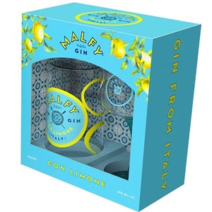 MALFY CON LIMONE ITALIAN GIN 700ML + GLASS GIFT PACK