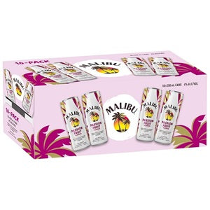 MALIBU RUM N PASSION 10PK CANS 250ML