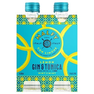 MALFY LEMON GIN & TONIC 4PK 300ML